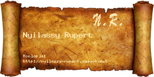 Nyilassy Rupert névjegykártya